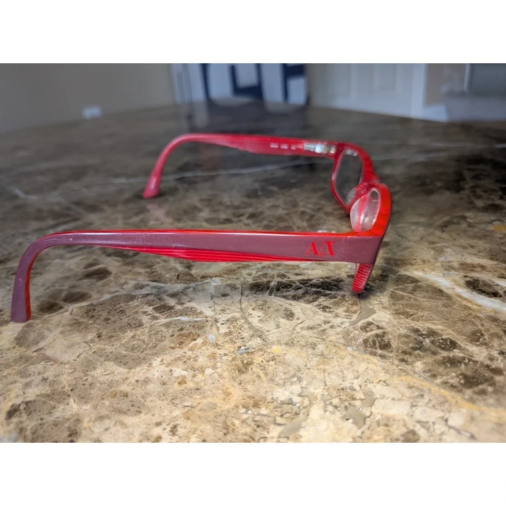 Armani Exchange‎ Eyeglasses Frames Burgundy Red Rectangular AX144 0YGZ 53-16-140